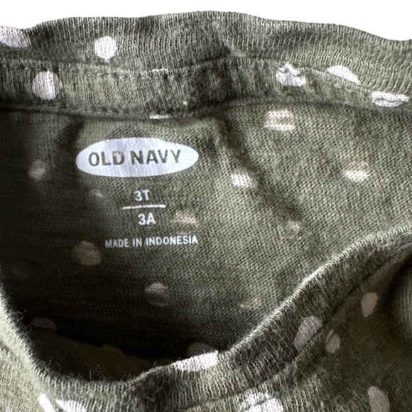 3/$20 OLD NAVY 3T Polka Dot Print Tie-Hem Slub-Knit Top - Picture 3 of 3